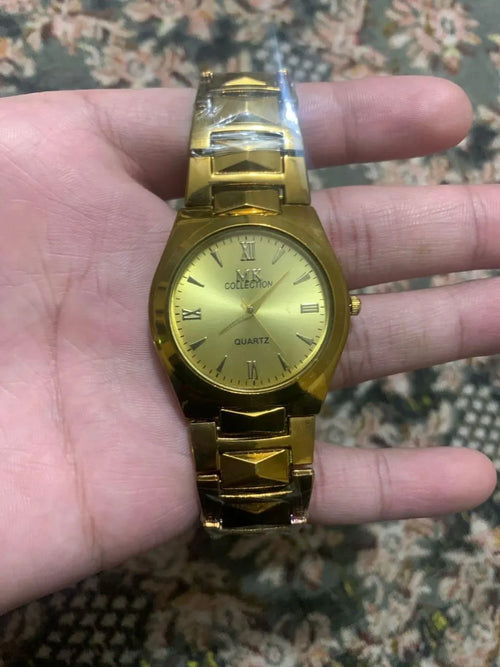 Gold Tone Stainless Steel Watch for Men